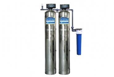 Lọc nước đầu nguồn 2 cột Inox van auto – Shikawa